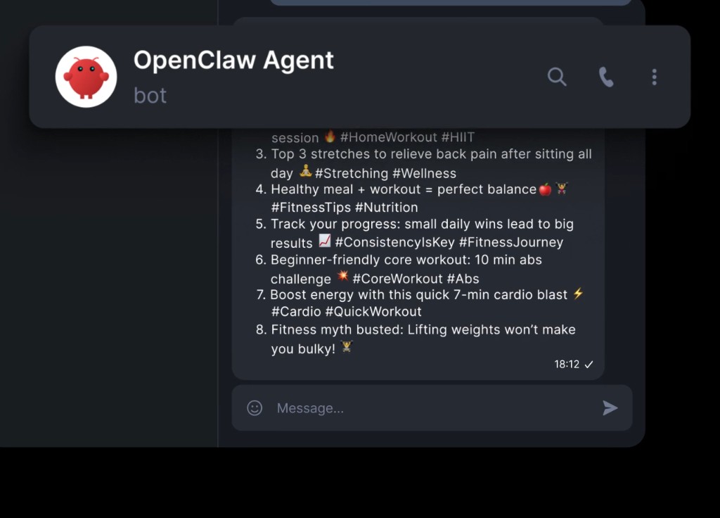 OpenClaw Agent on Telegram